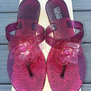 Almost New! Coach pink petunia sandals size 8